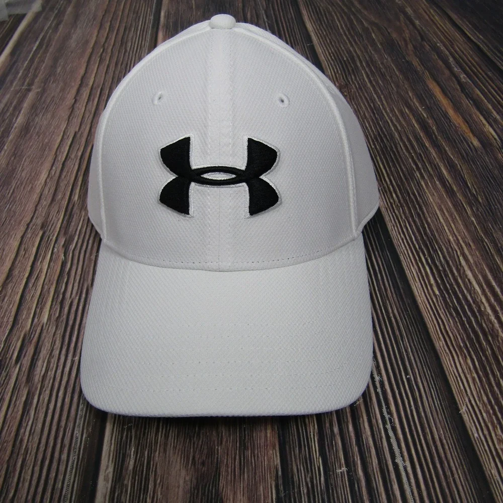 Under Armour NWT Mens Hat‎ Blitzing 3.0 Medium/Large White Fitted Golf Athletic